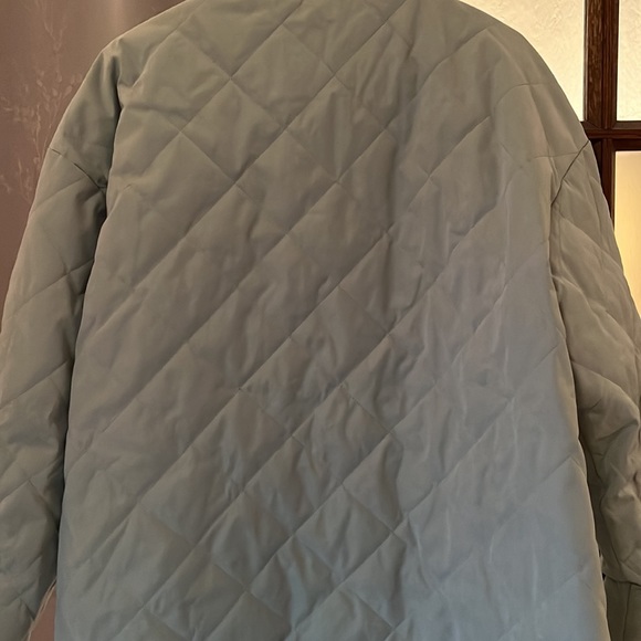 Mint Quilted Long Jacket - Picture 5 of 6